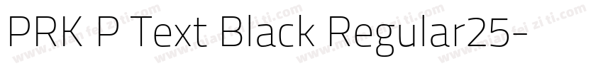 PRK P Text Black Regular25字体转换